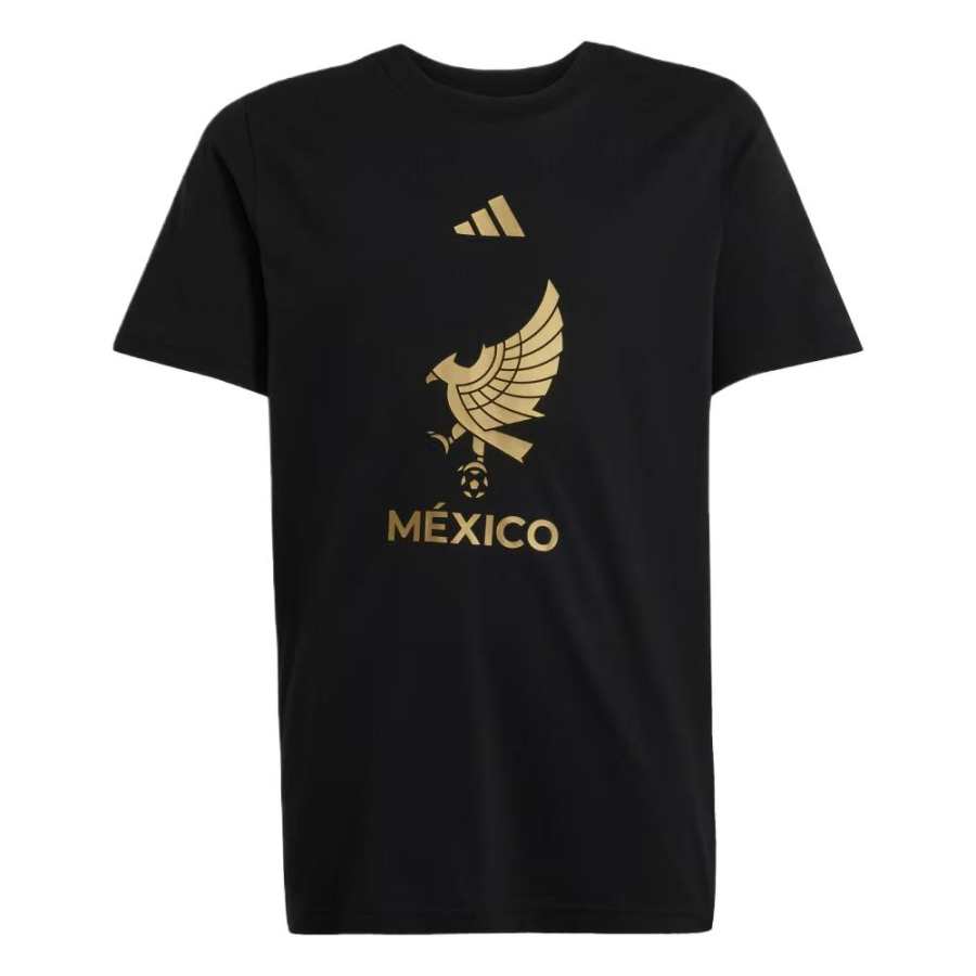 Adidas Adidas T Shirt Mexico Gold DNA Tee Black/Gold Metallic Teenagers