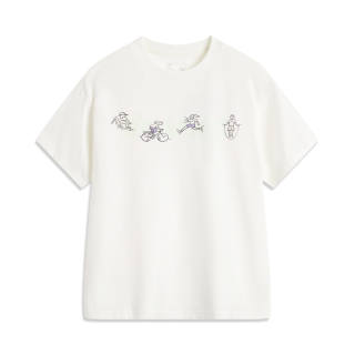 Li-Ning YOUNG Li Ning YOUNG Sports Life Collection T Shirt Ivory Teenagers