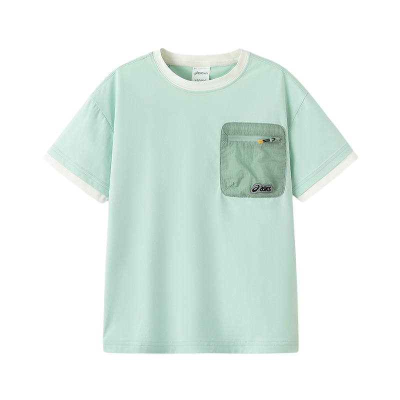 ASICS Urban Trendy T Shirt 4009 Green Gray Children Aged 3 7 Years Old