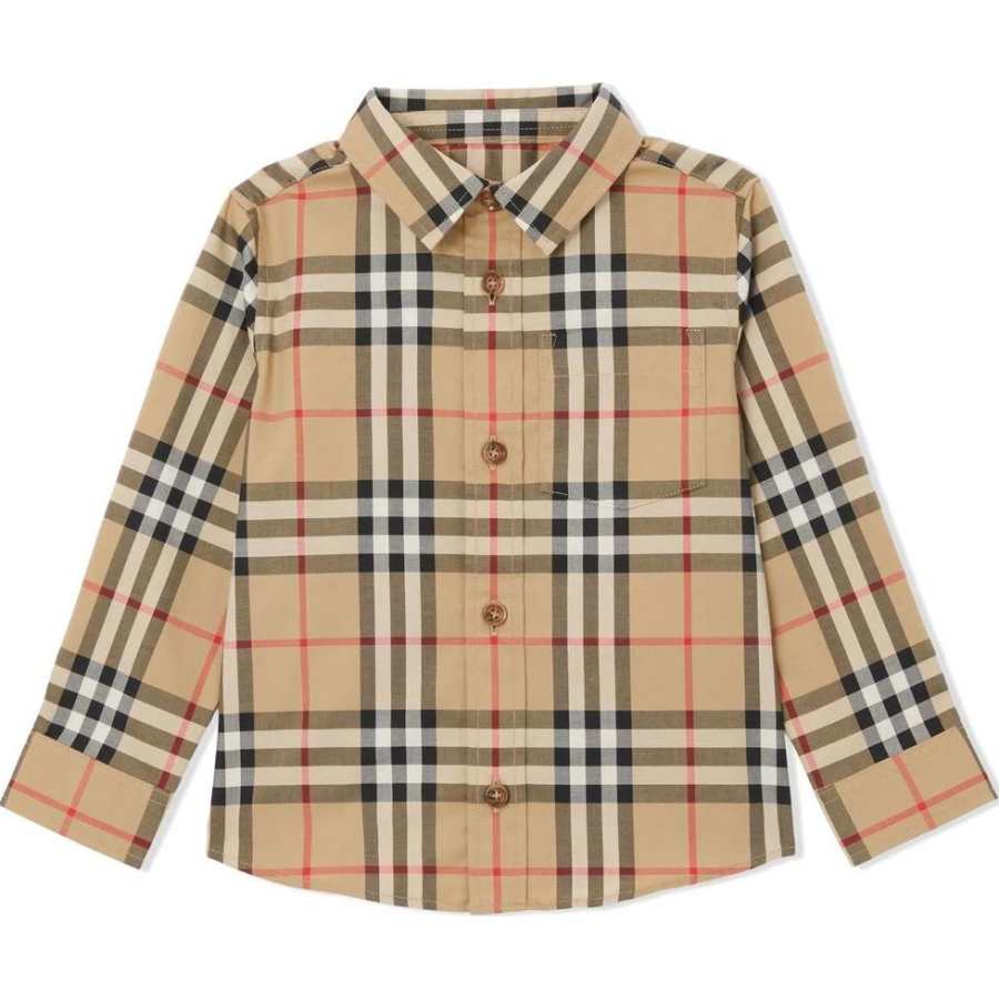 Burberry FW24 Shirt Autumn Spring Infant And Toddler Brown