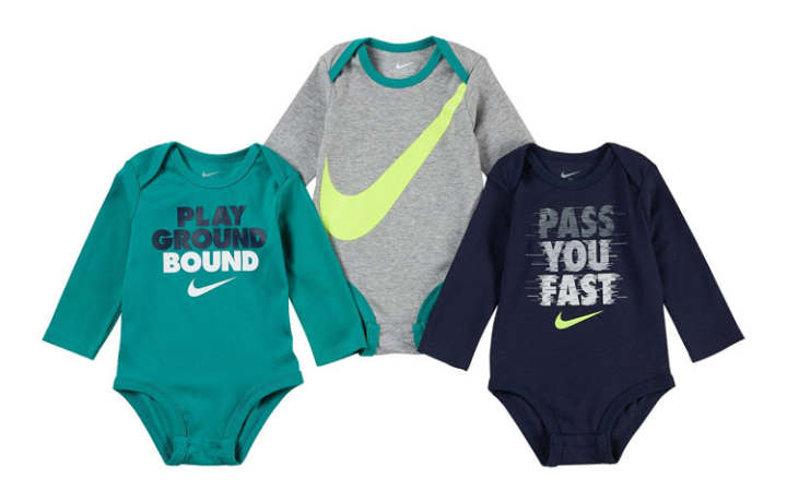 Nike Nike Infant And Toddler Suit Kids' 3 Pack Blue+Green+Gray