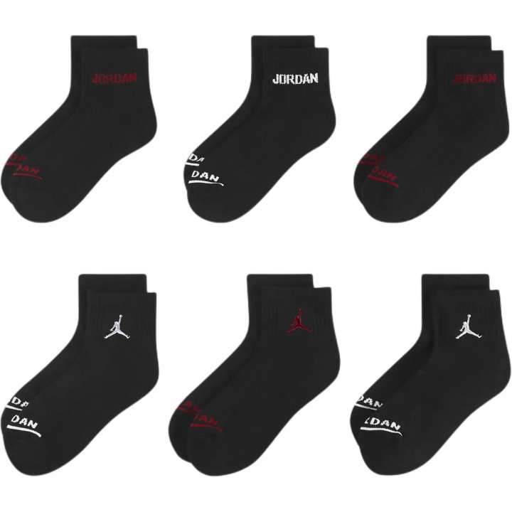 Jordan Jordan Socks 6 Pack Black Infant And Toddler