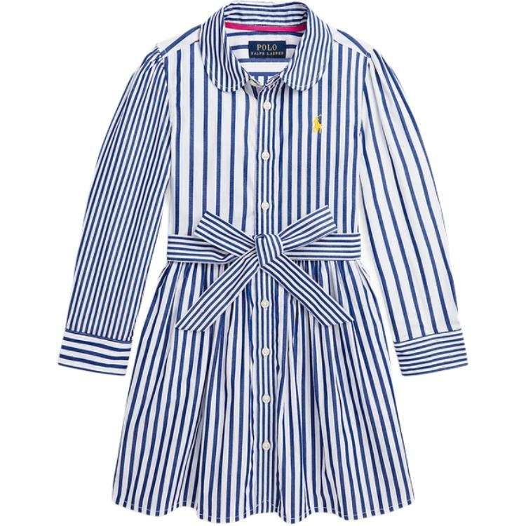 Polo Ralph Lauren Long Sleeved Dress SS24 Blue Kids'