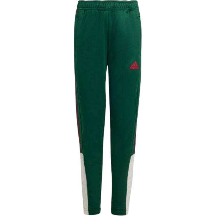 Adidas Adidas Knitted Sweatpants Dark Green/Cloud White/Preppy Burgundy Teenagers