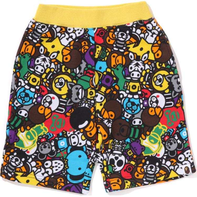 A BATHING APE BABY MILO Shorts Children Aged 3 7 Years Old Multicolor MLX