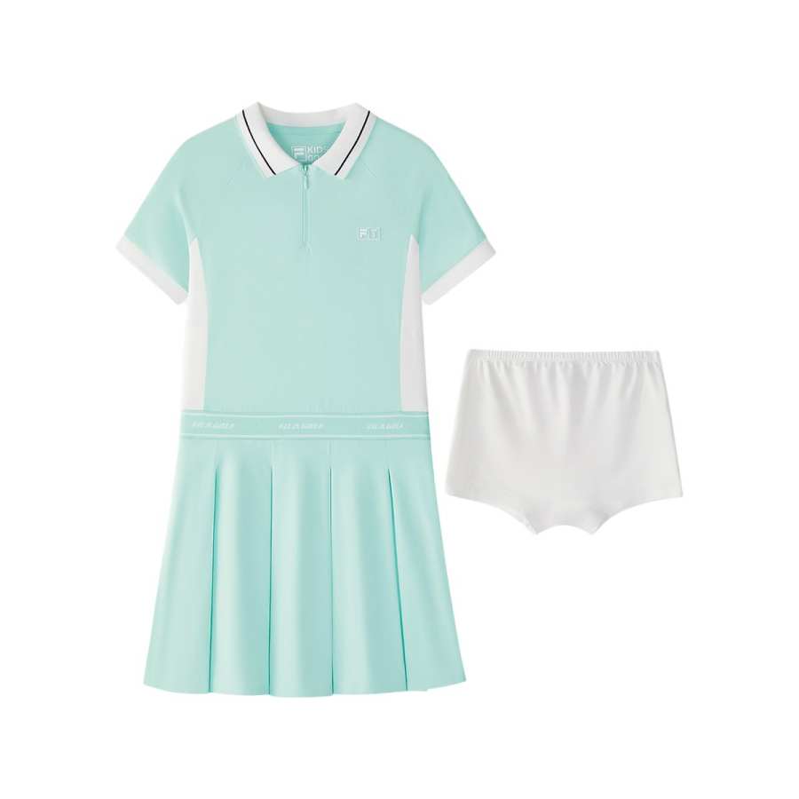 FILA KIDS Teenagers FILA KIDS x DP WORLD TOUR Skirt Set Grass Aqua Green