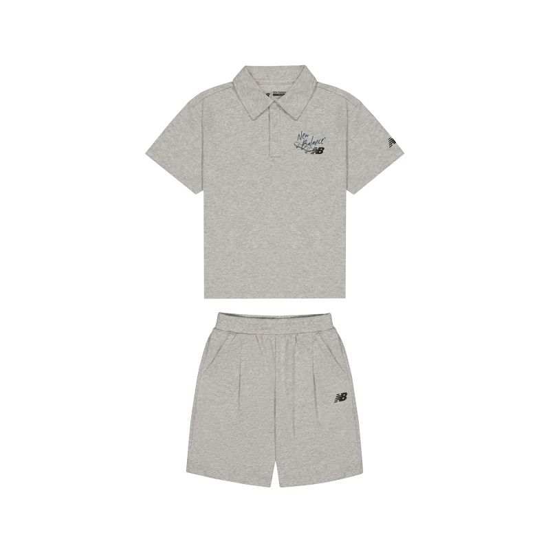 New Balance New Balance Casual Sportswear INSPIRE THE DREAM SS25 2 Piece Set Gray Children Aged 3 7 Years Old