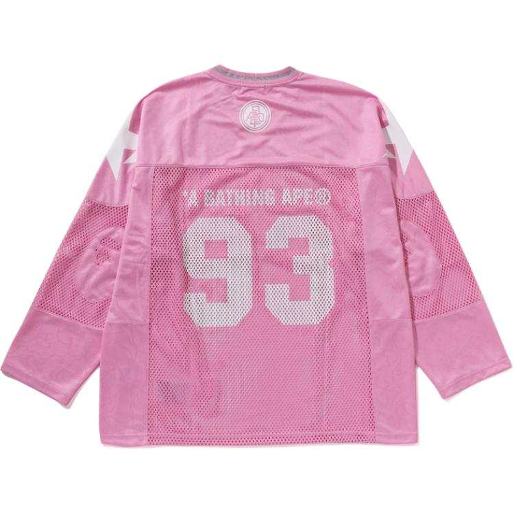A BATHING APE Bape Line Camo Multilogo Relaxed Fit Football Jersey