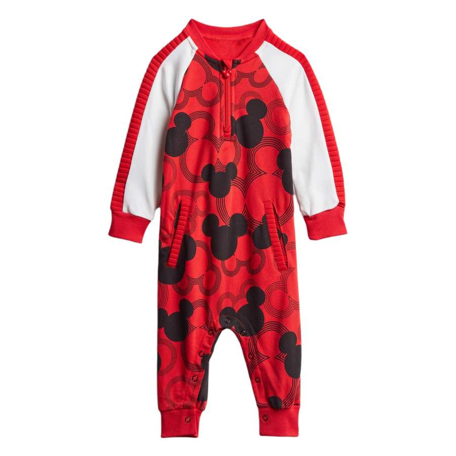 Adidas Adidas x Disney Mickey Mouse Jumpsuit Bright Red/Black/White Infant And Toddler
