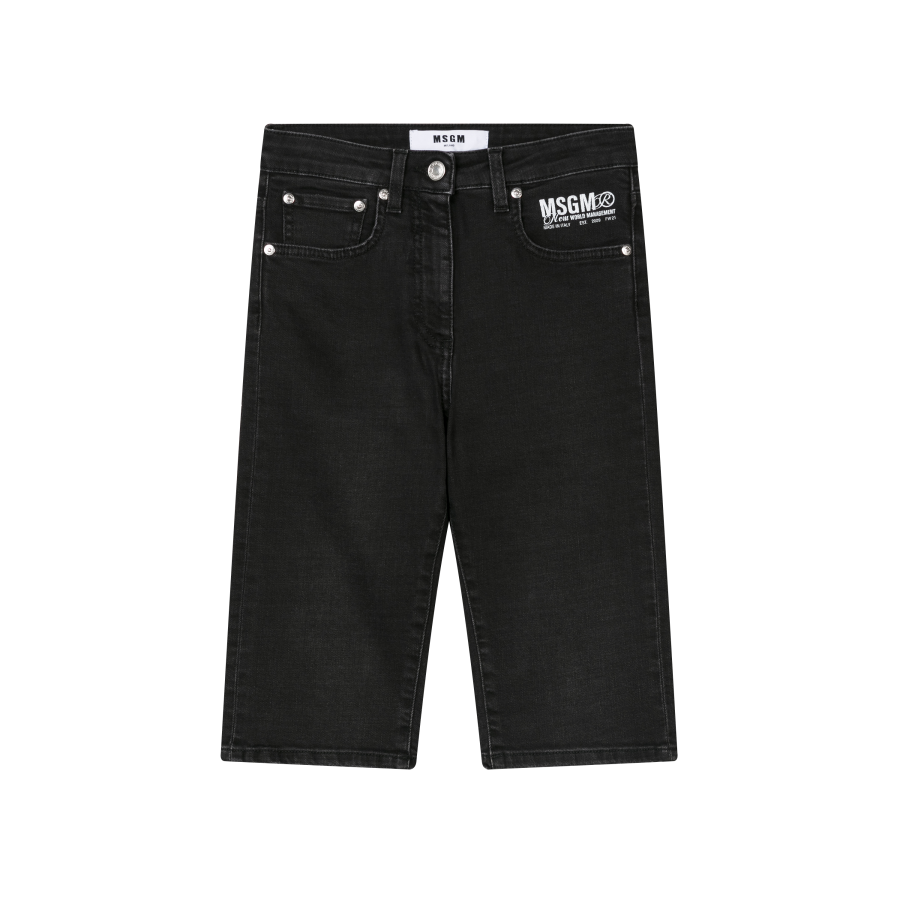 MSGM MSGM SS25 Denim Shorts Women's Black