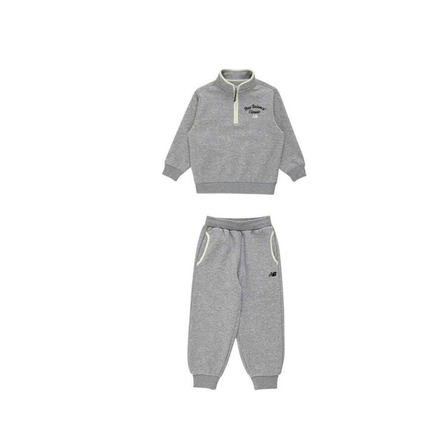 New Balance New Balance Casual Sportswear 2 Piece Set Heather Gray Children Aged 3 7 Years Old