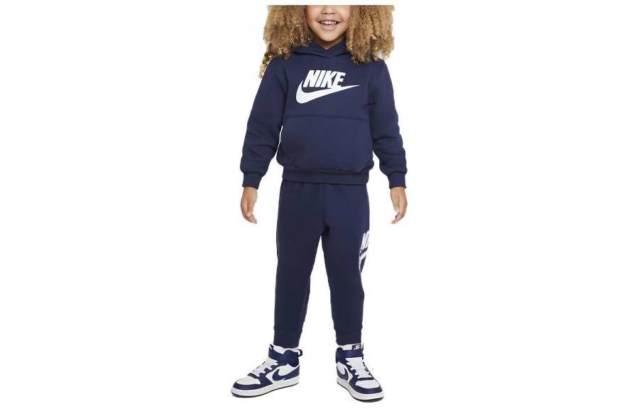 Nike Nike Infant And Toddler Suit Kids' Apparel Snow Day Fleece Crew Set Marine Blue Infant And Toddler