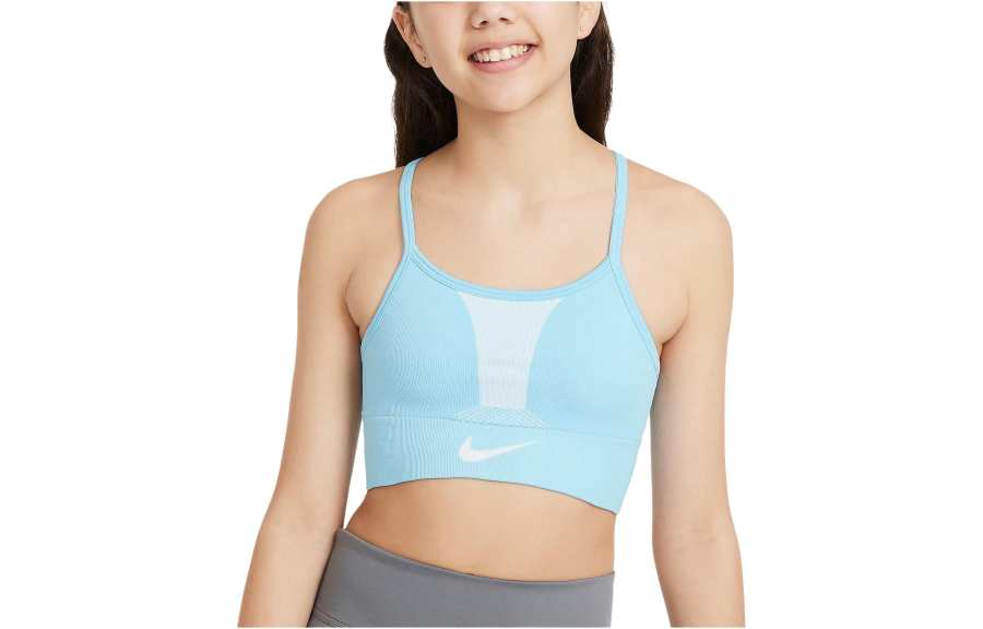 Nike Nike Big Kids' Girls' Sports Bra Kids' Underwear Aquarius Blue Kids'