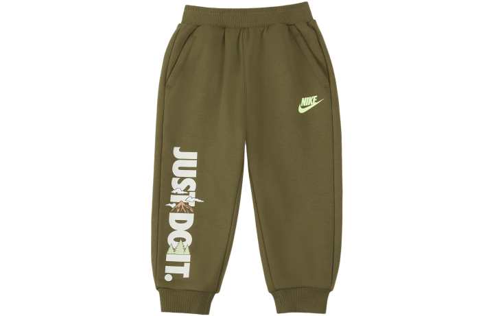 Nike Nike Print Elastic Cuff Loose Fit Fleece Lined Knitted Sweatpants Fall Winter Infant And Toddler