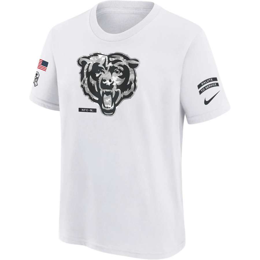 Nike Nike Dri FitNFL T Shirt Chicago Bears Salute To Service Primary Edge Legend White Teenagers
