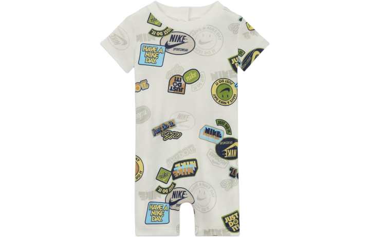 Nike Nike Jumpsuit Baby 0 9M Printed Tee Romper White Infant And Toddler