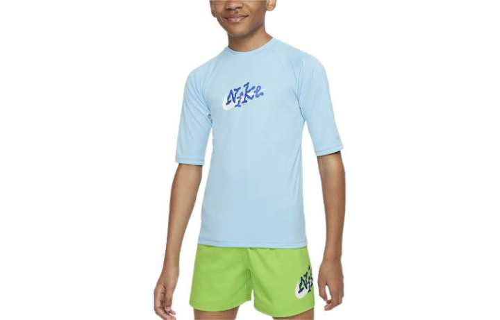 Nike Nike Swim Scribble Kids' Swimsuit Aquarius Blue Kids'