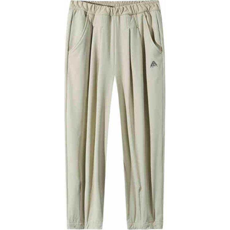 Anta Outdoor Collection Solid Color High Rise Comfortable And Breathable Fleece Lined Thermal Elastic Cuff Sports Pants
