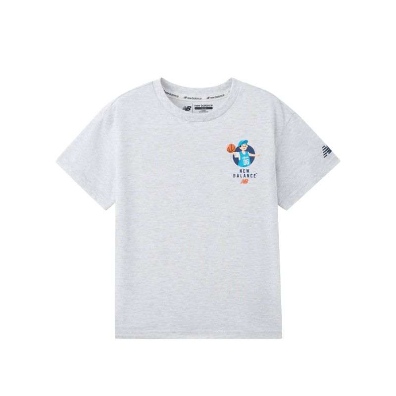 New Balance New Balance NB T Shirt Light Gray Children Aged 3 7 Years Old