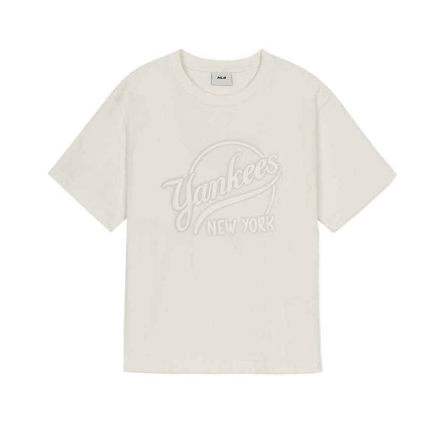 MLB KIDS New York Yankees T Shirt SS25 Cream Children Aged 3 7 Years Old
