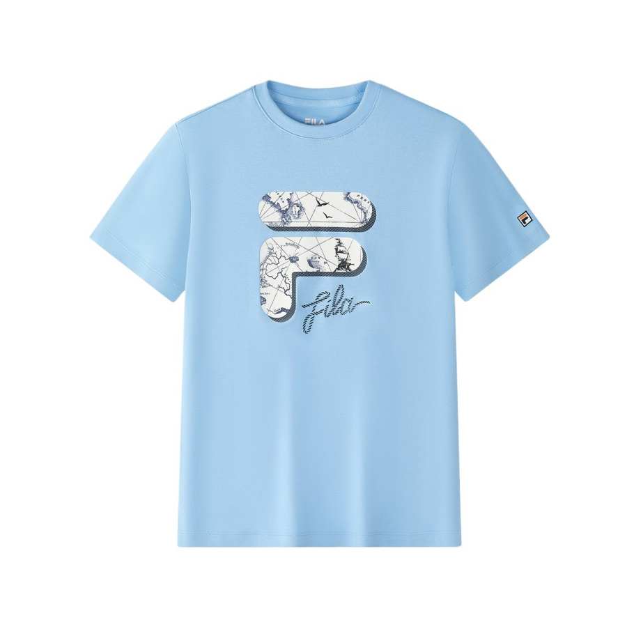 FILA KIDS T Shirt Ice Release Blue Teenagers