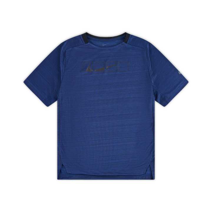 Nike Nike Dri Fit T Shirt Deep Blue/black Teenagers
