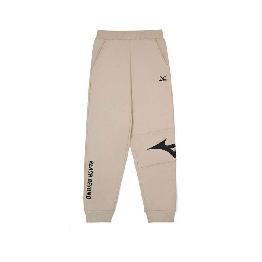 Mizuno Knitted Sweatpants Mazinong, Color Block Letter Print Mid Rise Pocket Thickened And Fleece Lined Casual Kids'