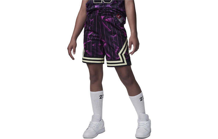 Jordan Jordan Kids' Apparel Jumpman Printed Diamond Shorts Kids Shorts Kids' Black