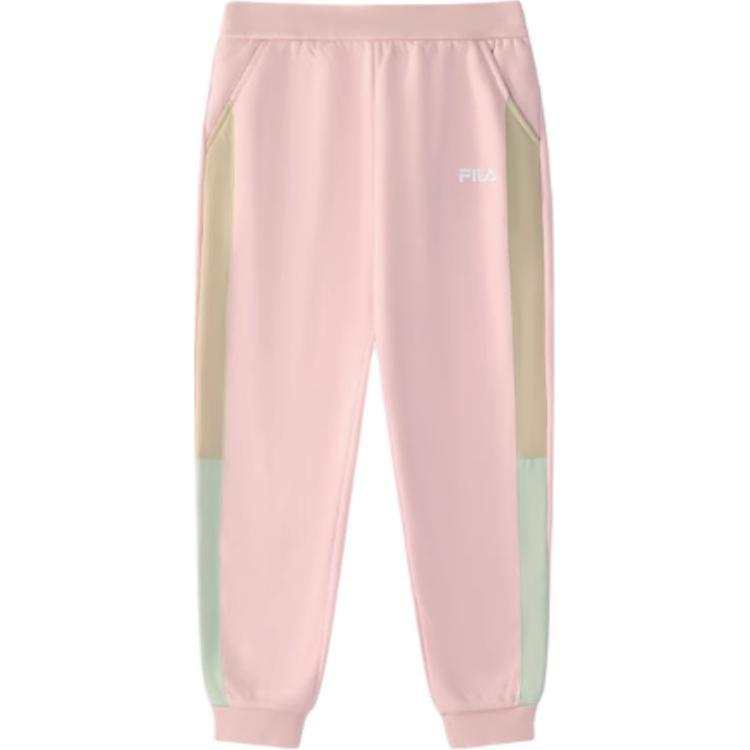 FILA KIDS Knitted Sweatpants PERFORMANCE Collection, Fleece Lined Loose Fit Antibacterial Autumn Rose Pink Teenagers