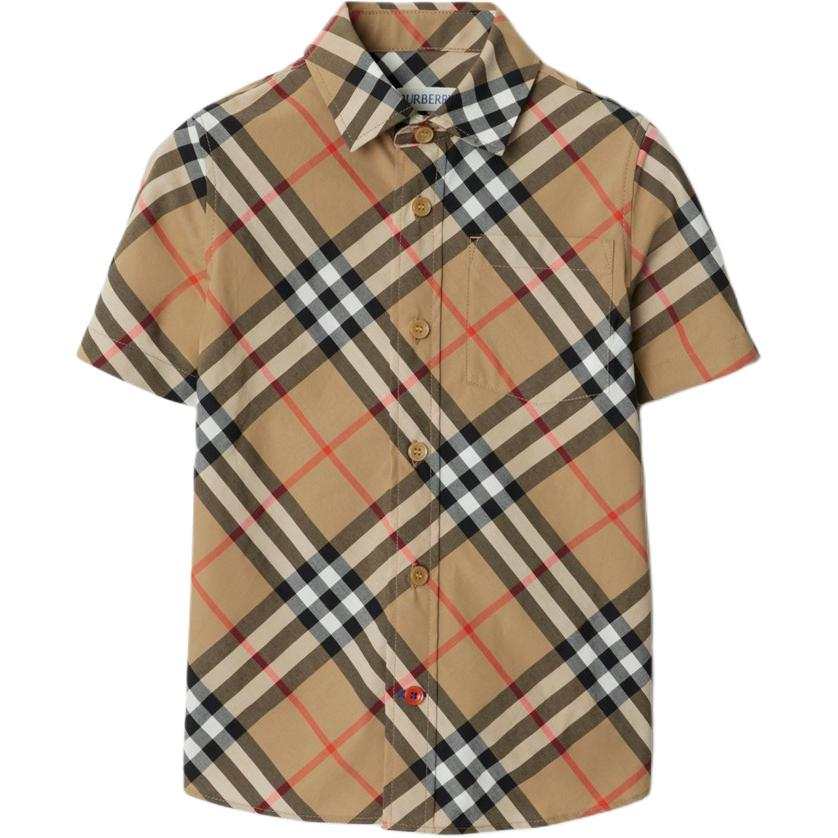 Burberry Kids Shirts Lapel Moderate