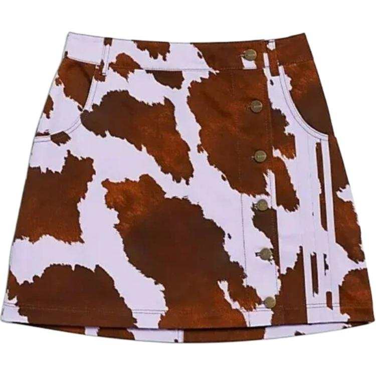 Adidas Adidas Ivy Park Denim Cow Print Skirt Aop Cow Hide/Purple Glow
