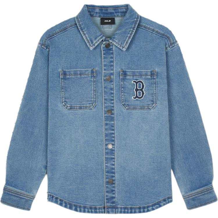 MLB KIDS Boston Red SoxVarsity Letter Shirt Spring Fall Kids' Blue