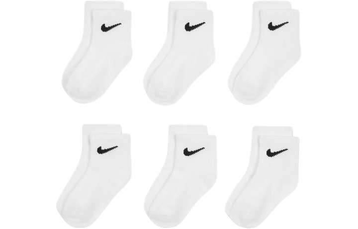 Nike Nike Logo Ankle Socks Box Set 6 Pairs Toddler Socks 6 Pack Infant And Toddler