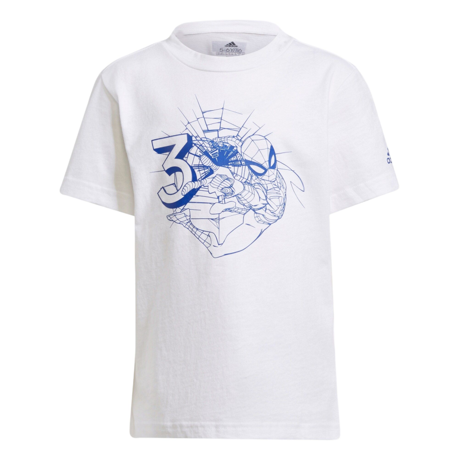 Adidas Adidas x MANWEIZHIZHUXIA,LIANMINGKUAN T Shirt White/Royal Blue Children Aged 3 7 Years Old