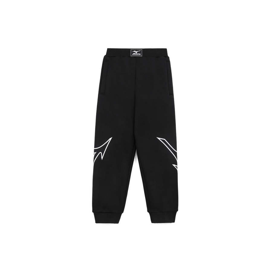 Mizuno Mitzon, Thickened And Fleece Lined Logo Casual Comfortable Straight Fit Mid Rise Knitted Sweatpants Kids'