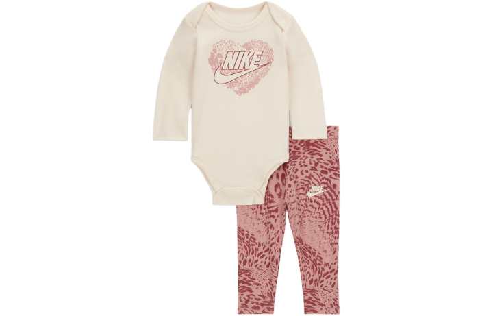 Nike Nike Kids Matching Sets Animal Print Bodysuit And Leggings Set Apricot+Red Infant And Toddler