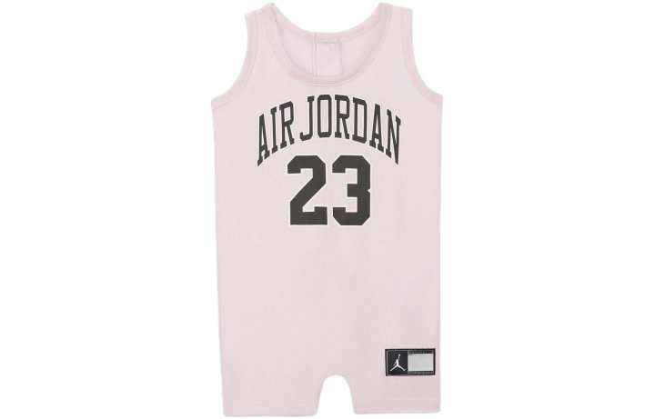 Jordan Jordan Jumpsuit Mesh Jersey Baby 0 9M Jersey Romper Pink Foam Infant And Toddler