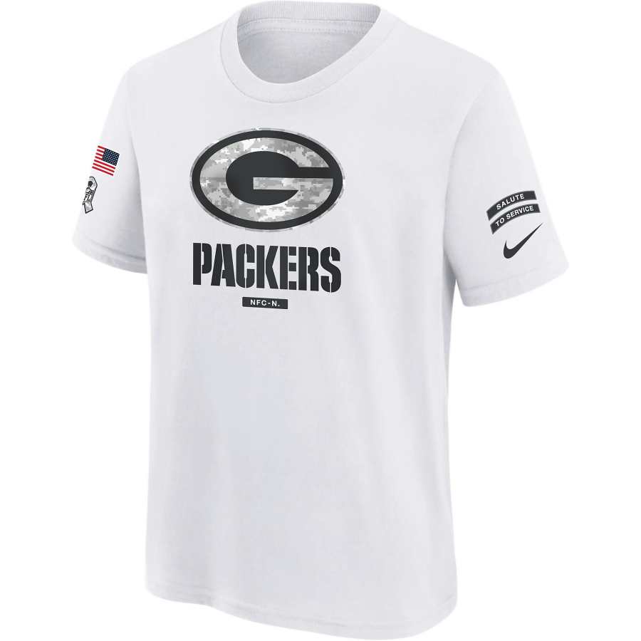 Nike Nike Dri FitNFL Green Bay Packers Salute To Service Primary Edge Legend T Shirt White Teenagers
