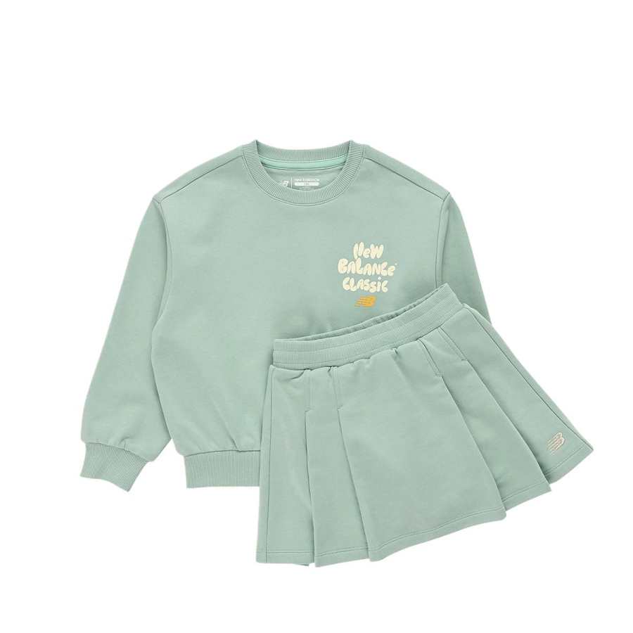 New Balance Children Aged 3 7 Years Old New Balance Skirt Set Mint Green