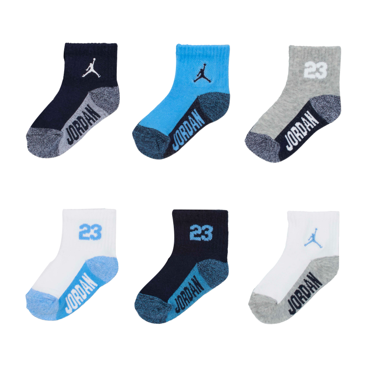 Jordan Jordan Jumpman Baby Socks 6 Pack Obsidian Infant And Toddler