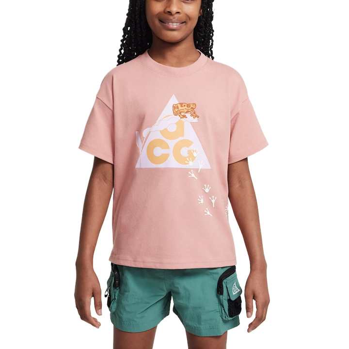 Nike Nike Dry T Shirt Orange Pink Teenagers
