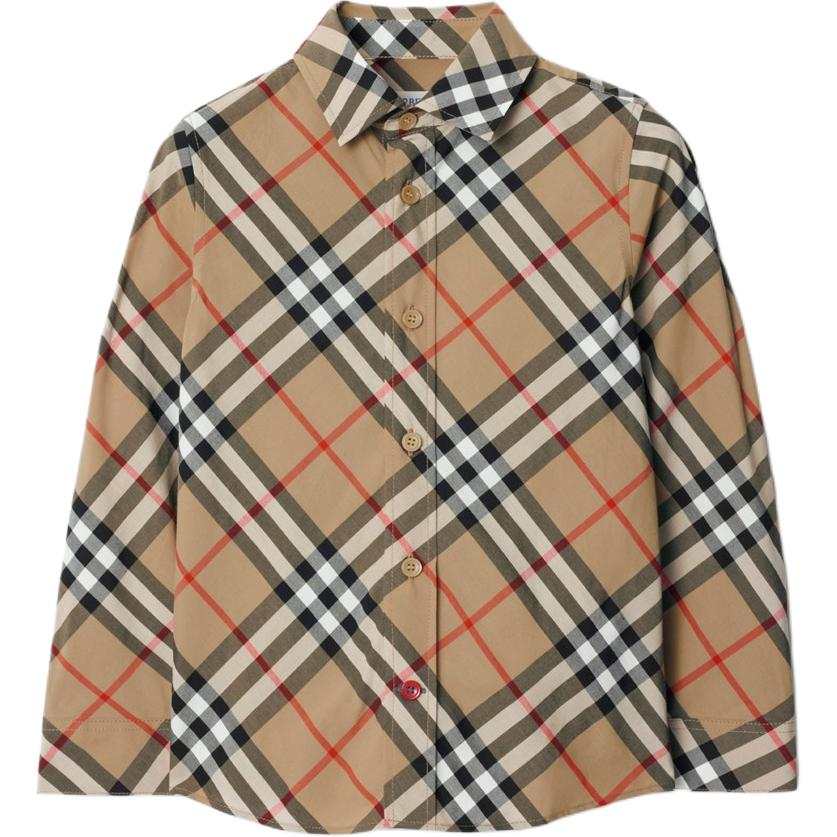 Burberry Kids Shirts Lapel Moderate