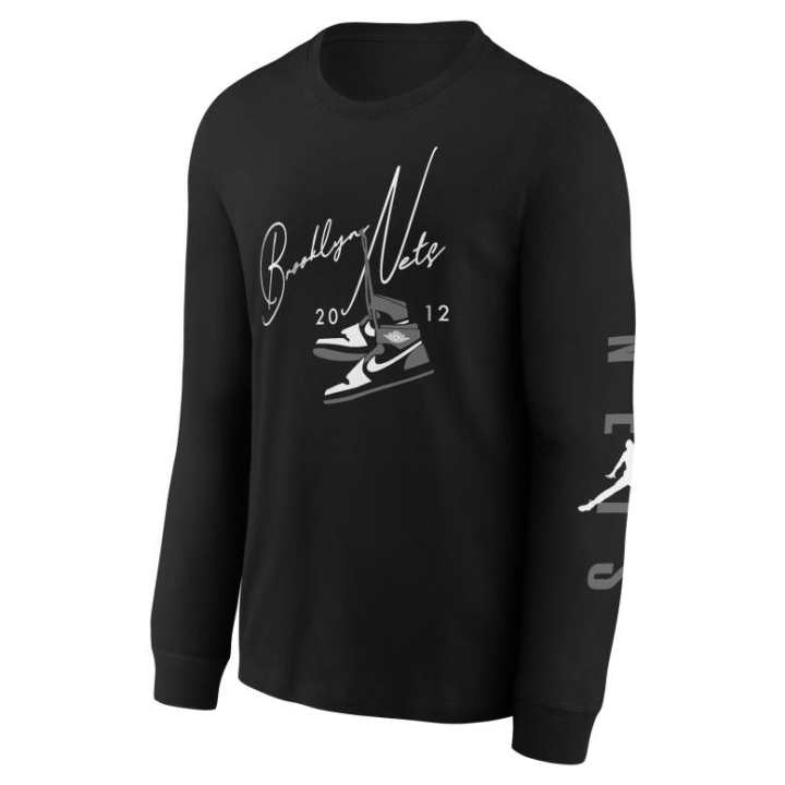 Nike Nike x NBA Brook Lin Nets T Shirt Black Kids'