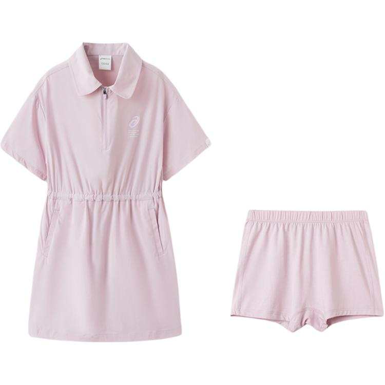 Asics Dress Urban Trendy 2 Piece Set 7007 Gray Pink Children Aged 3 7 Years Old