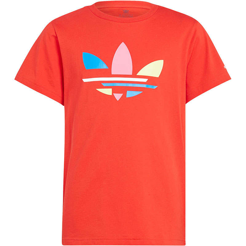 Adidas Originals T Shirt Bright Pink Red Fluorescent Teenagers