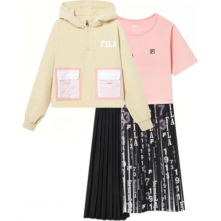 FILA KIDS Skirt Set Standard White Teenagers