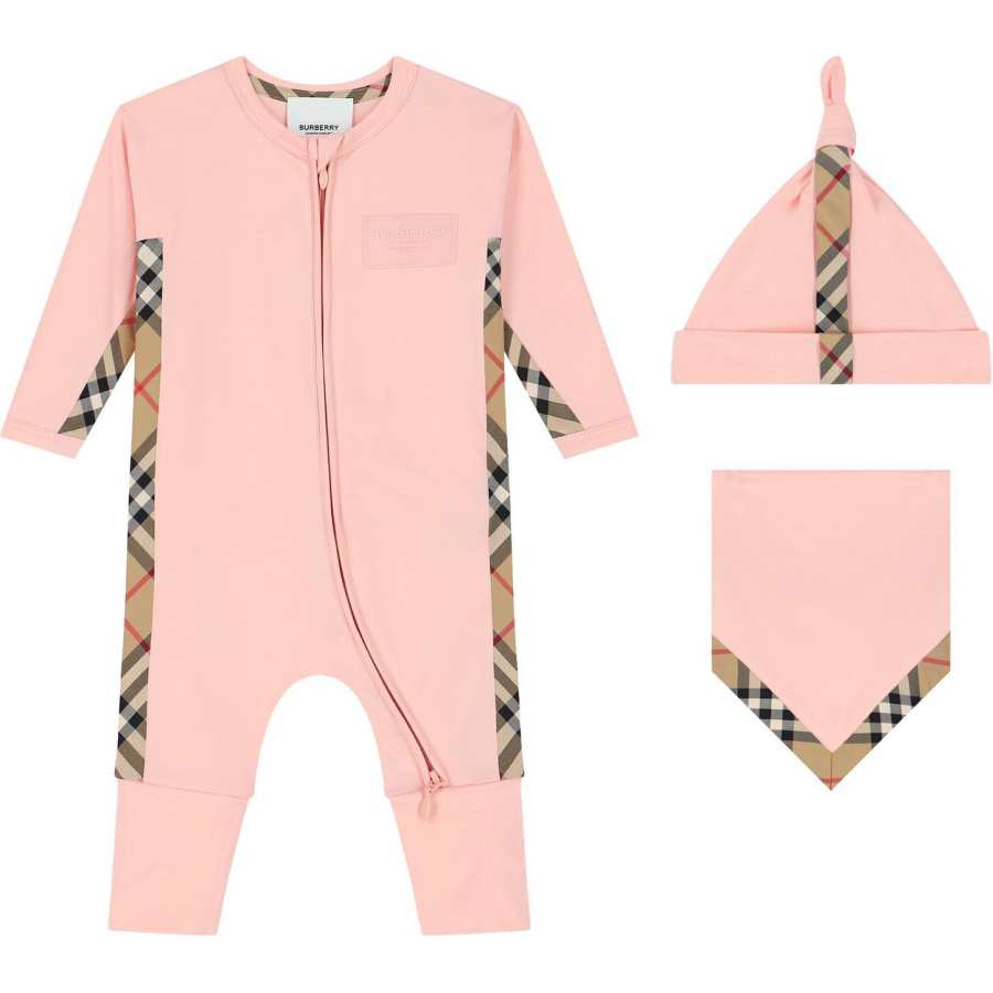 Burberry Jumpsuit & Crawlers Pink Infant And Toddler