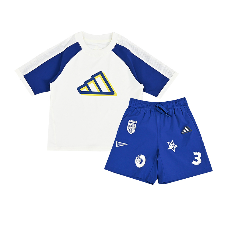 Adidas Adidas Casual Sportswear SS25 Blue/White Children Aged 3 7 Years Old