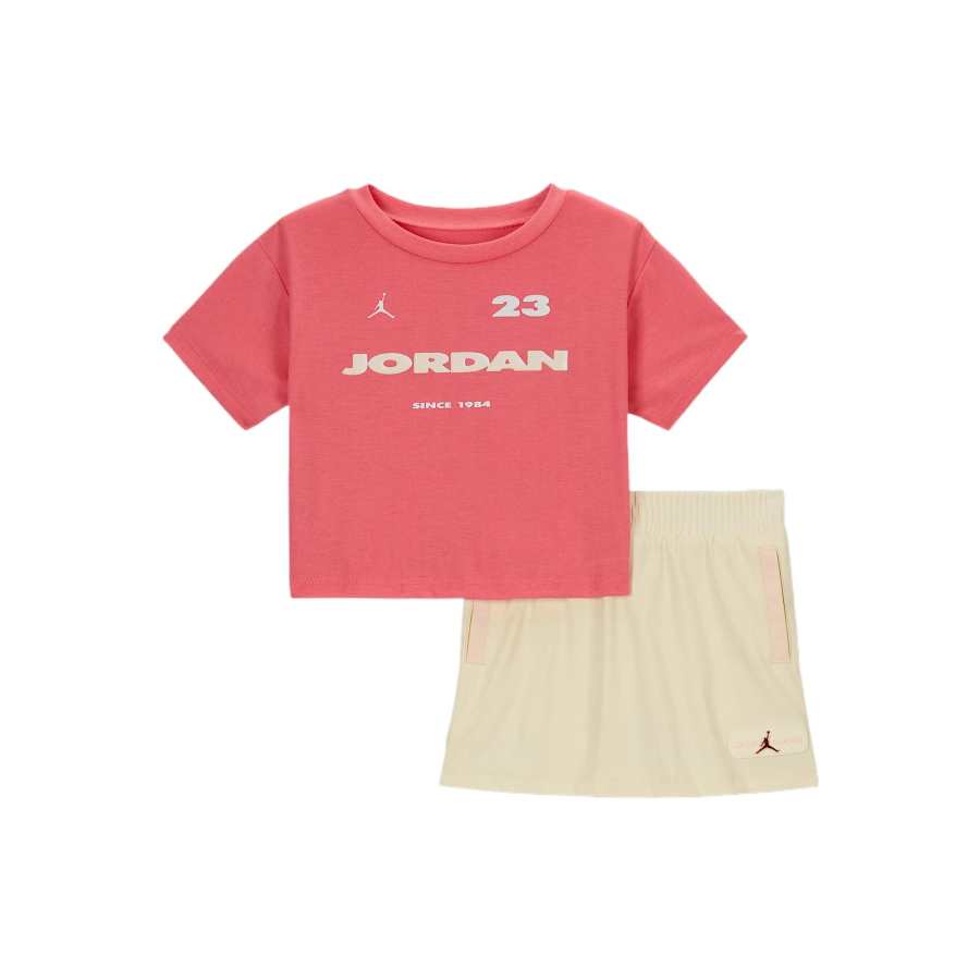 Jordan Infant And Toddler Jordan Skirt Set Pink/Beige