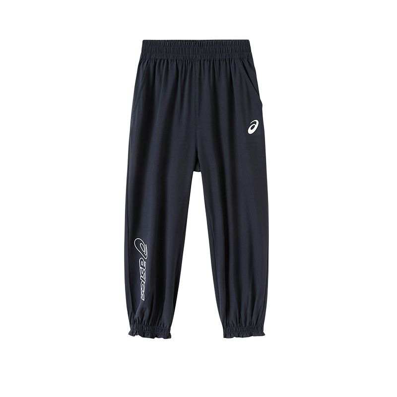 ASICS Knitted Sweatpants Sports Performance Navy Blue Children Aged 3 7 Years Old